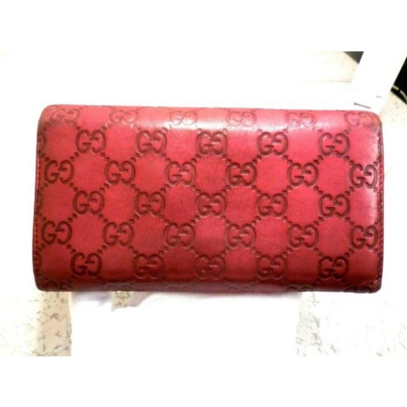 Gucci Metallic Magenta Chrome Xl Embossed Guccissima Leather Wallet - Picture 8 of 11